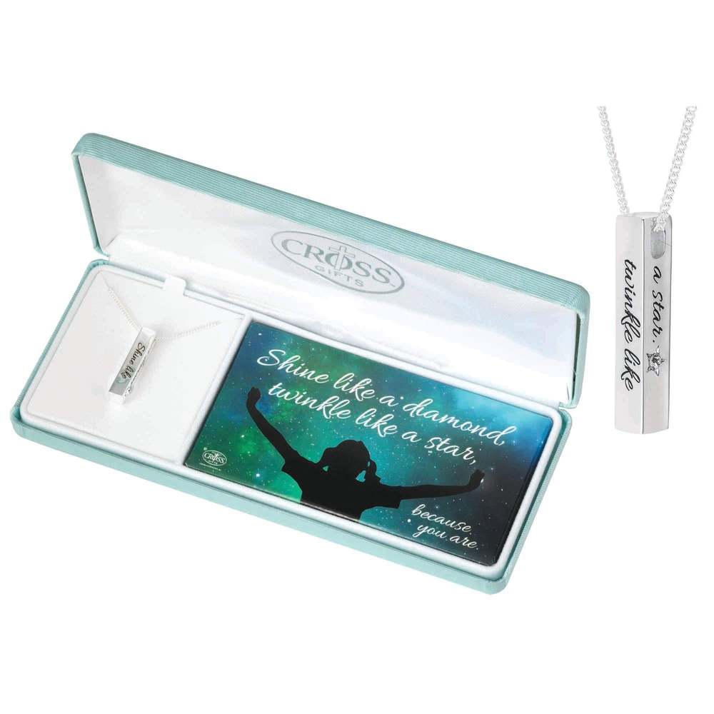 Shine Like a Diamond Vertical Bar Necklace